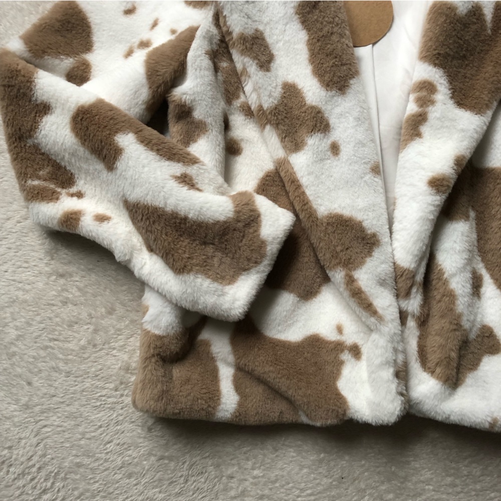 BiBi Cow Print Soft Open Jacket - Picture 4 of 10